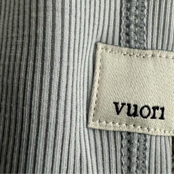 Vuori Lux Rib Performance Jogger Pants Size S Pale Grey Heather Pockets Ankle - Picture 9 of 10